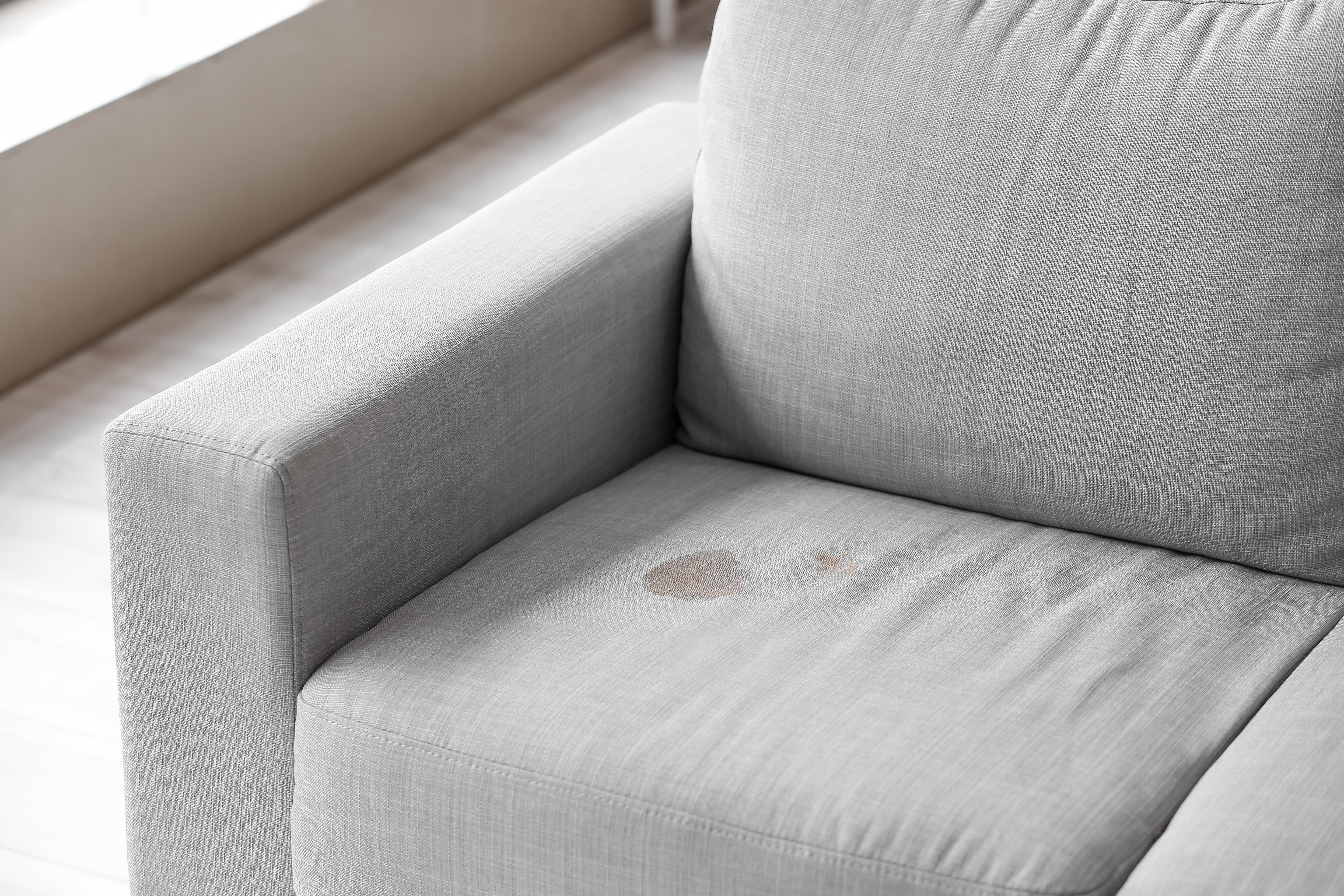 Stain on grey couch