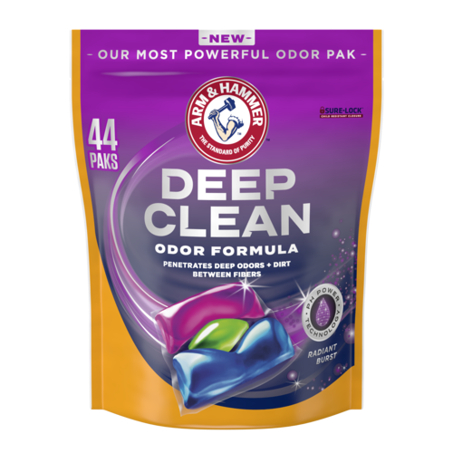 ARM & HAMMER Deep Clean Odor Formula, Laundry Detergent Power Paks, 44 Ct. ARM & HAMMER Deep Clean Odor Formula, Laundry Detergent Power Paks, 44 Ct.