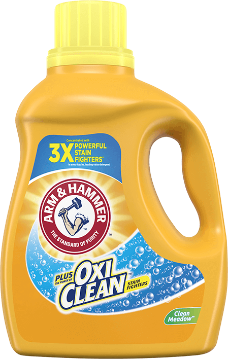Detergente líquido para ropa ARM & HAMMER más OxiClean, Clean Meadow, quitamanchas y de alta eficiencia Detergente líquido para ropa ARM & HAMMER más OxiClean, Clean Meadow, quitamanchas y de alta eficiencia