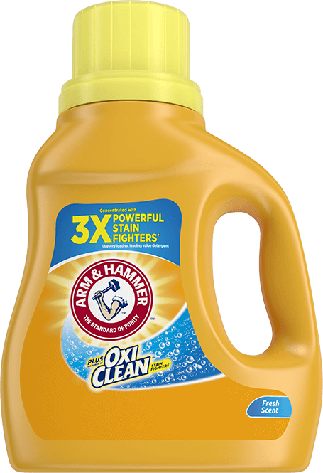 Plus OxiClean, Fresh Scent, Stain Removing High Efficiency (HE) Liquid Laundry Detergent