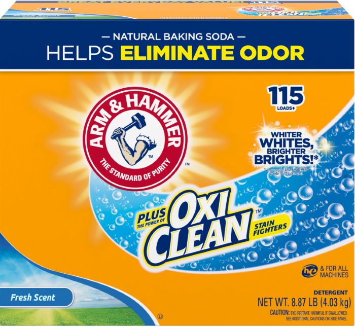 Detergente en polvo para lavar ropa, Plus OxiClean™ Quitamanchas, aroma fresco Detergente en polvo para lavar ropa, Plus OxiClean™ Quitamanchas, aroma fresco