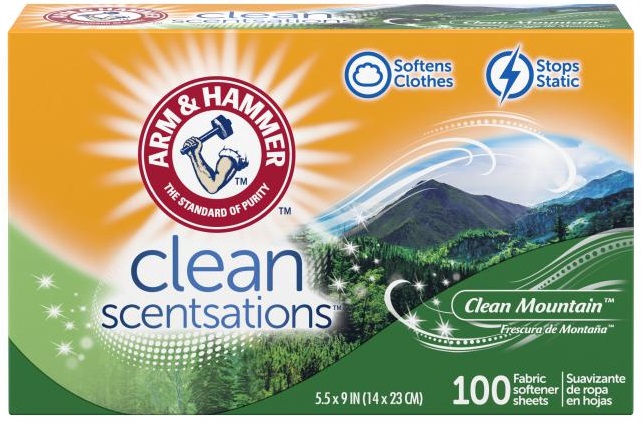 Clean Scentsations™ Hojas ablandadoras de telas, Clean Mountain Clean Scentsations™ Hojas ablandadoras de telas, Clean Mountain