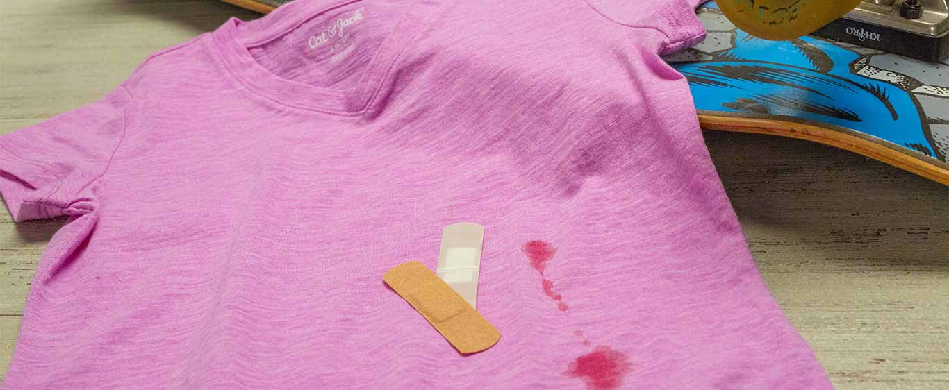 image of blood stains on clothing