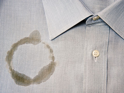 image of coffee stain on clothes