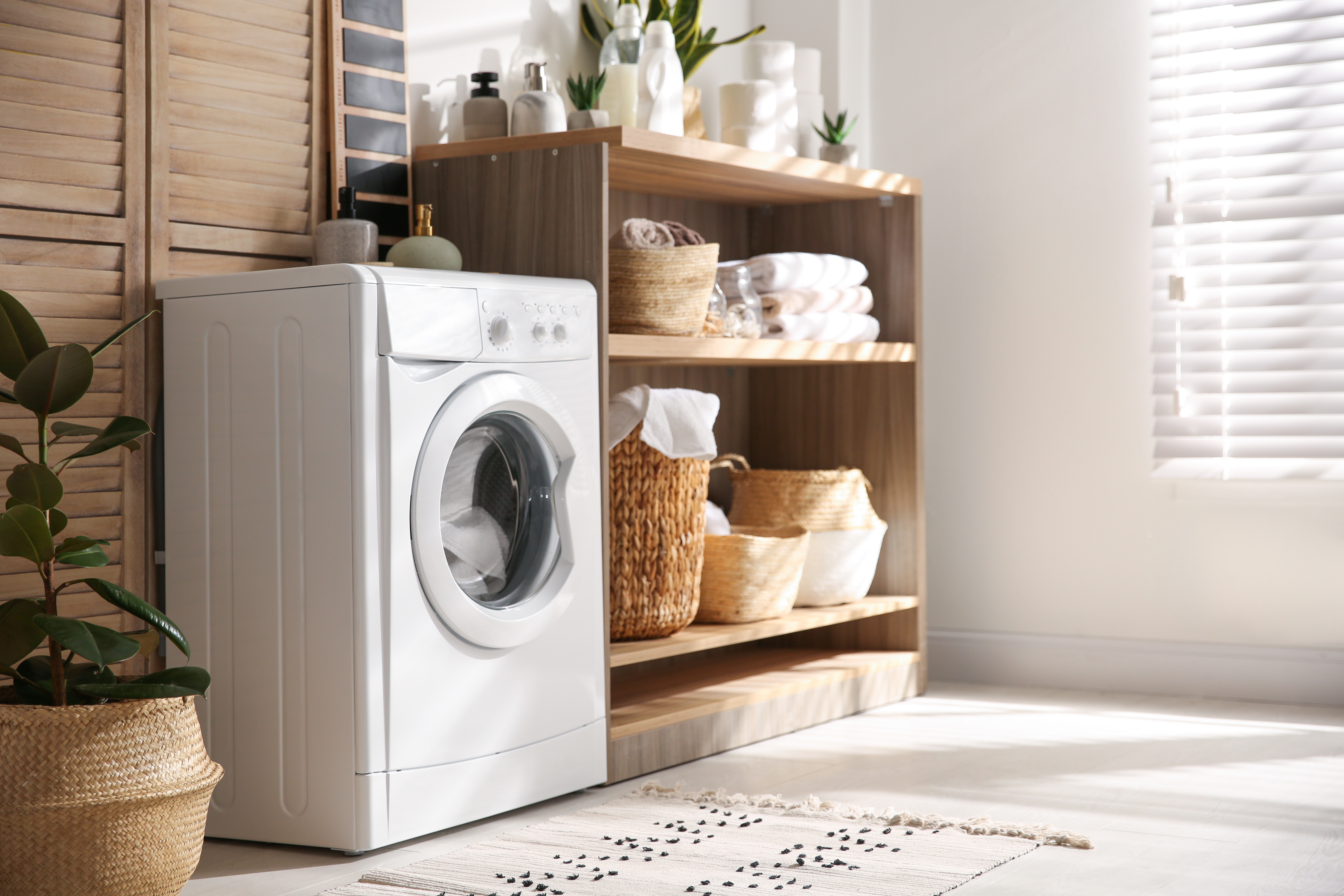 Clean and tidy laundry room