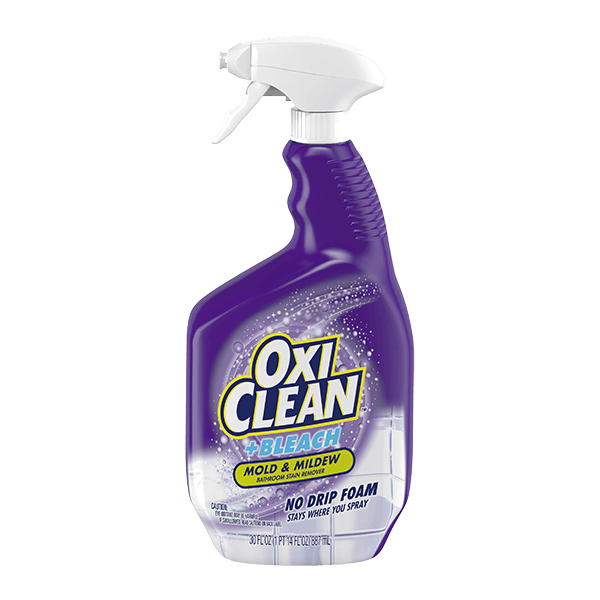 OxiClean™ + Bleach Mold & Mildew Bathroom Stain Remover product.